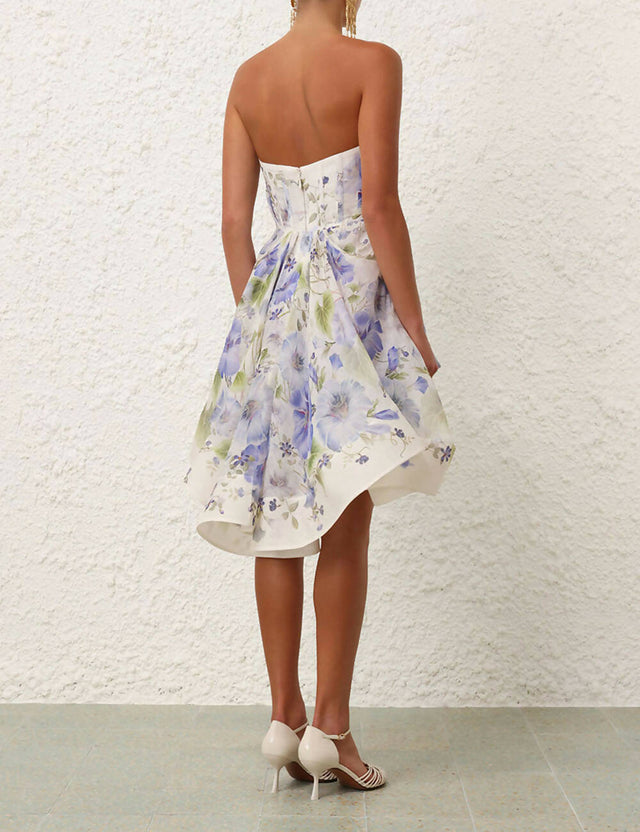 Zimmermann Natura Draped Mini in Blue Floral | Passion For Fashion Zimmermann Natura Draped Mini in Blue Floral | Passion For Fashion