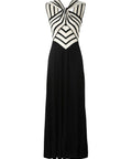 Zimmermann Natura Halter Neck Midi Dress in Chevron - Dresses