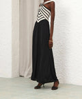Zimmermann Natura Halter Neck Midi Dress in Chevron - Dresses