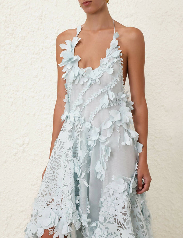 Zimmermann Natura Lasercut Halter Dress in Mint | Passion For Fashion Zimmermann Natura Lasercut Halter Dress in Mint | Passion For Fashion