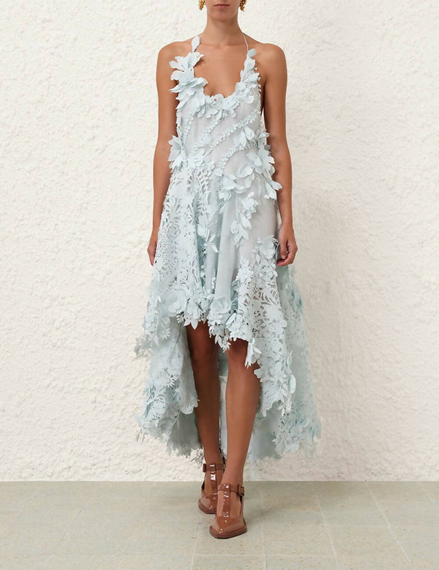 Zimmermann Natura Lasercut Halter Dress in Mint | Passion For Fashion Zimmermann Natura Lasercut Halter Dress in Mint | Passion For Fashion