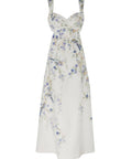 Zimmermann Natura Midi Dress Blue Birds Size - 8 / Floral - Dresses