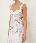 Zimmermann Natura Midi Dress in Blue Birds - Dresses