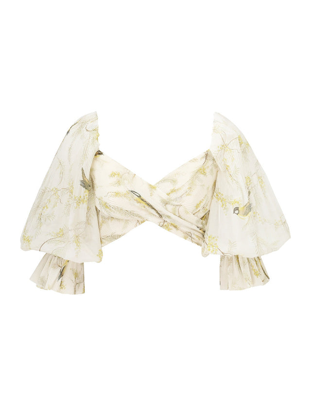 Zimmermann Natura Pleated Bodice - 10 / Print - Tops