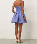 Zimmermann - Zimmermann Natura Ruched Mini Dress in Iris