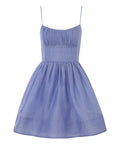Zimmermann - Zimmermann Natura Ruched Mini Dress in Iris