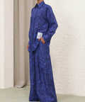 Zimmermann Ottie Relaxed Shirt and Pant Set in Blue Paisley - Outfit Sets