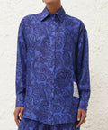 Zimmermann Ottie Relaxed Shirt and Pant Set in Blue Paisley - Outfit Sets