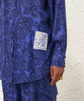 Zimmermann Ottie Relaxed Shirt and Pant Set in Blue Paisley - Outfit Sets