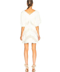 Zimmermann Painted Heart Chevron Mini White Size 2 - 12 / White - Dresses