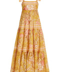 Zimmermann Pattie Shoulder Tie Midi Dress - 10 / Yellow - Dresses