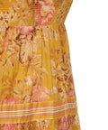 Zimmermann Pattie Shoulder Tie Midi Dress - 10 / Yellow - Dresses