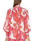 Zimmermann - Zimmermann Peggy Billow Blouse and Safari Pocket Short in Magenta Ivory Paisley