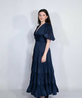 Zimmermann Pleated Midi Dress in Navy - 10 / Navy - Dresses