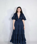 Zimmermann Pleated Midi Dress in Navy - 10 / Navy - Dresses