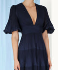 ZimmermannPleatedMidiinNavy