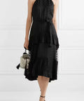 Zimmermann Pleated Tier Picnic Dress Black - 8 / Black - Dresses