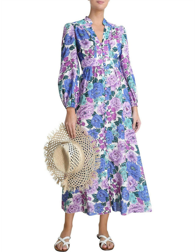 Zimmermann Poppy Plunge Midi Dress Size 2 - 12 / Floral - Dresses