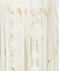 Zimmermann Postcard Fringed Embellished Linen Maxi Dress - 6 / White - Dresses