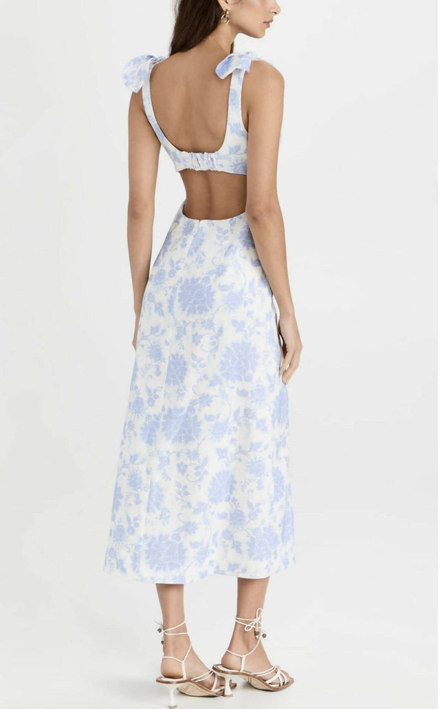 Zimmermann - Zimmermann Postcard Open-Back Floral-Print Linen Midi Dress