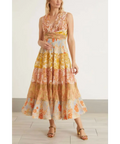 Zimmermann Postcard Pleated Maxi Dress Multi Size - 8 / Multi - Dresses