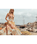 Zimmermann Postcard Pleated Maxi Dress Multi Size - 8 / Multi - Dresses