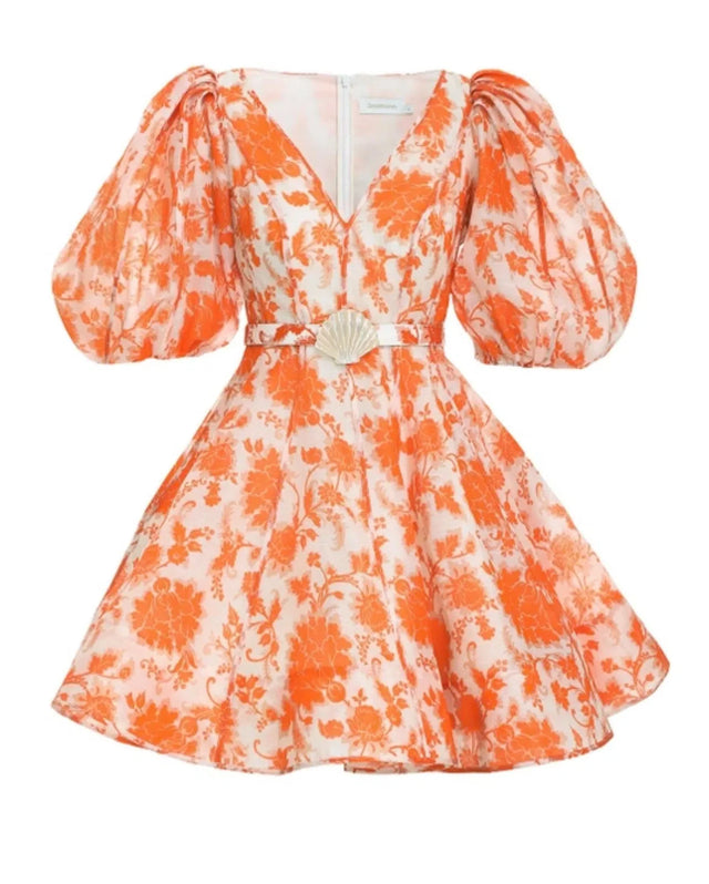 Zimmermann - Zimmermann Postcard Puff Sleeve Mini Dress