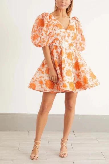 Zimmermann - Zimmermann Postcard Puff Sleeve Mini Dress