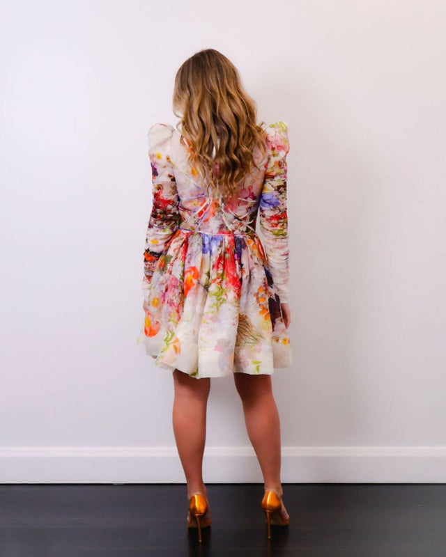 ZimmermannPrimaPaneledMiniFloralDesignerDressBack