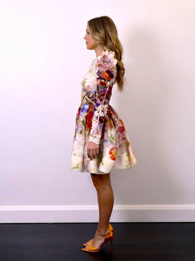 ZimmermannPrimaPaneledMiniFloralDesignerDressSide