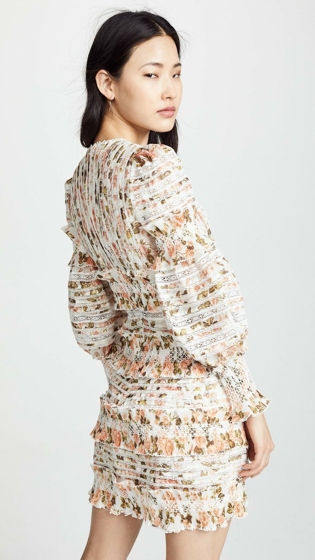 Zimmermann Radiate Smocked Mini Dress - 10 / Multi - Dresses
