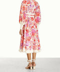 ZimmermannRaieBillowSleeveMidiDressback