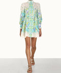 Zimmermann - Zimmermann Raie Buttoned Mini Dress