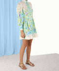 Zimmermann - Zimmermann Raie Buttoned Mini Dress