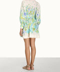 Zimmermann - Zimmermann Raie Buttoned Mini Dress Floral Size 0 / AU 8