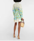 Zimmermann Raie Buttoned Mini Green/Blue Size 2/10-12 - 12 / Multi - Dresses