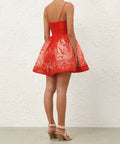 Zimmermann Rebellion Beaded Mini Dress in Red Mermaid - Dresses