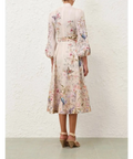 Zimmermann Rebellion Button Midi Dress - 10 / Print - Dresses