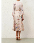 Zimmermann Rebellion Button Midi Dress - 12 / Floral - Dresses