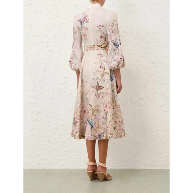 Zimmermann Rebellion Button Midi Dress - 12 / Floral - Dresses