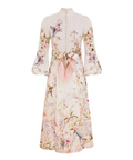 Zimmermann Rebellion Button Midi Dress - 12 / Floral - Dresses