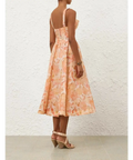Zimmermann Rebellion Drape Midi Dress - 10 / Floral - Dresses