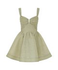Zimmermann Rebellion Drape Mini Dress in Palm - Dresses