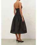 Zimmermann Rebellion Fitted Picnic Dress in Black - 12 / Black - Dresses