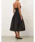 Zimmermann Rebellion Fitted Picnic Dress in Black - Dresses