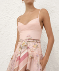 Zimmermann Rebellion Fitted Picnic Dress pink size 3 / AU 14 - Midi Dress