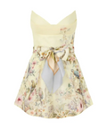 Zimmermann Rebellion Fitted Playsuit in Lemon Aviary - Playsuits