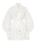 Zimmermann Rebellion Poplin Mini Dress - 8 / White - Dresses