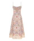 Zimmermann Rebellion Tuck Midi Dress - 12 / Print - Dresses
