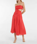 Zimmermann Red Lyre Strapless Dress - 4 / Red - Dresses